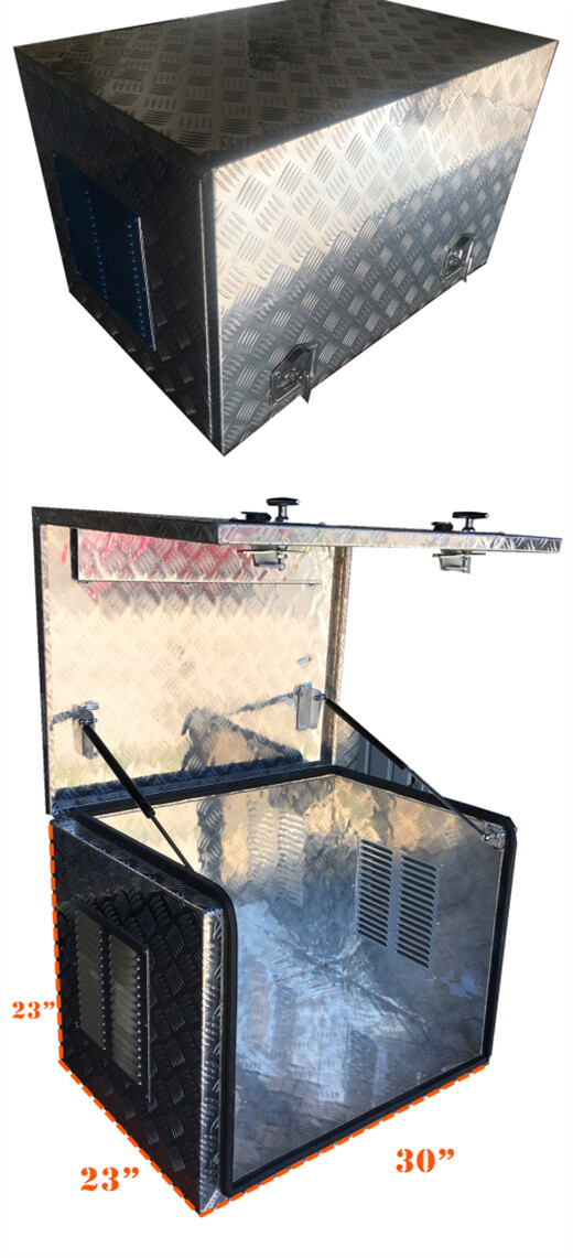 30"L Five Bar Aluminum Generator Box Trailer Caravan Vent 2.5mm Storage