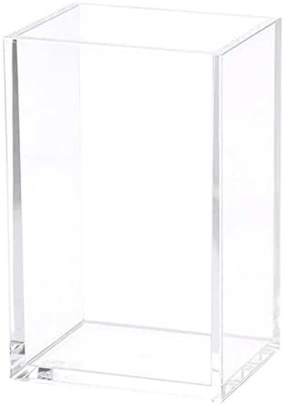 Clear Acrylic Pencil Pen Holder Cup, Clear Makeup Brush Holder, Acrylic Desk Acc