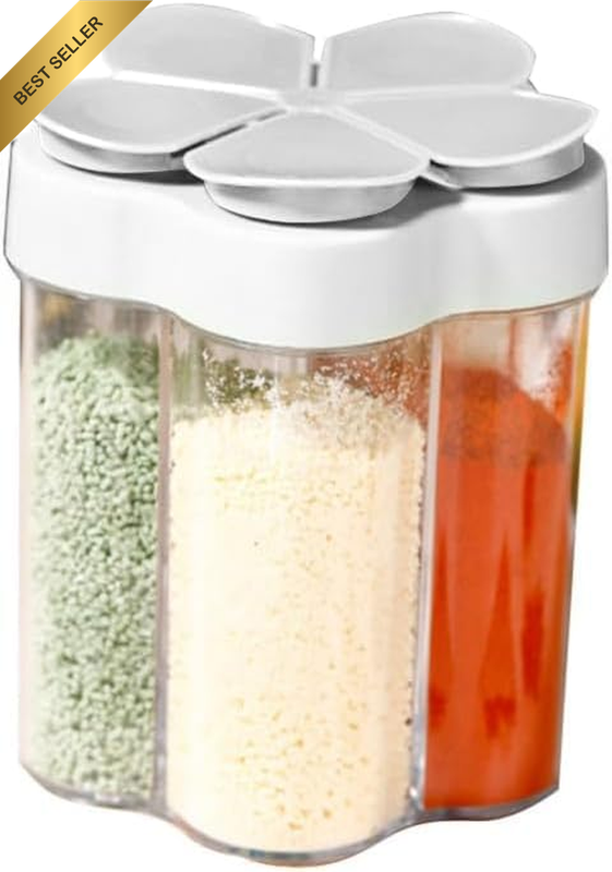 5 in 1 Spice Containers, Salt and Pepper Shaker, Travel Spice Container, Multi-D