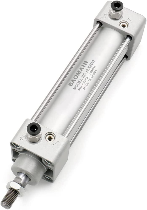 Baomain Pneumatic Air Cylinder Bore 200Mm Stroke Screwed Pis