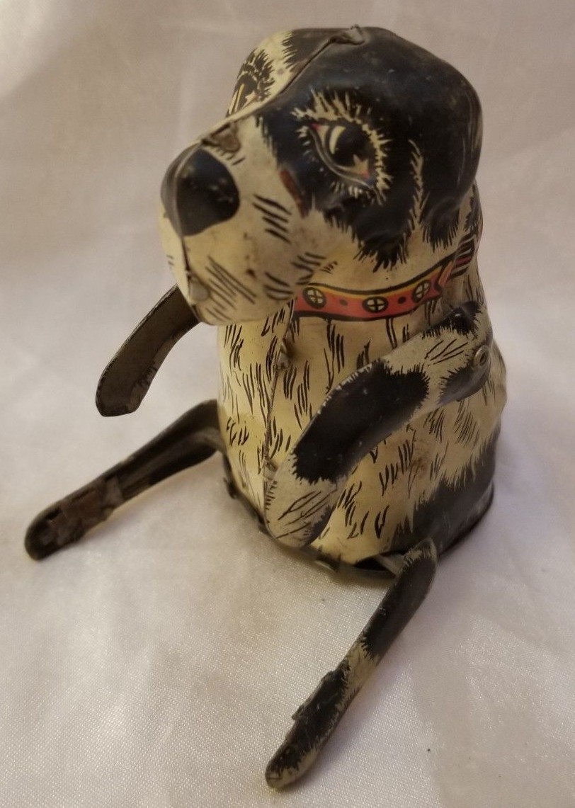 Vintage Flipo See Me Jump Dog Tin Wind Up Louis Marx New York Works!