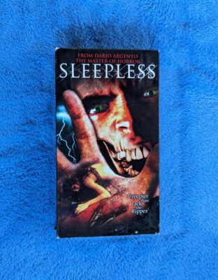 SLEEPLESS VHS Tape 2001 Horror Thriller Dario Argento Max Von Sydow 