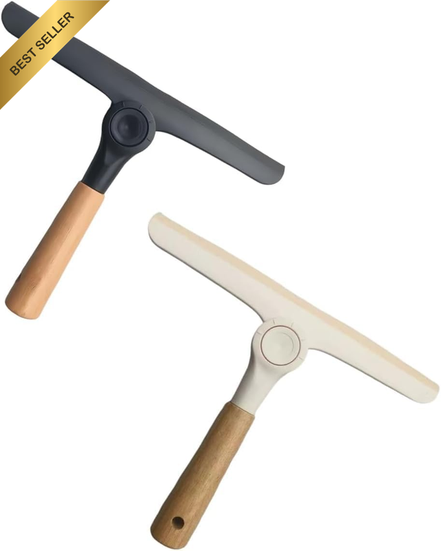 2 PCS 360° Swivel Pivoting Squeegee for Glass, Windows, Shower Doors & Tiles, St