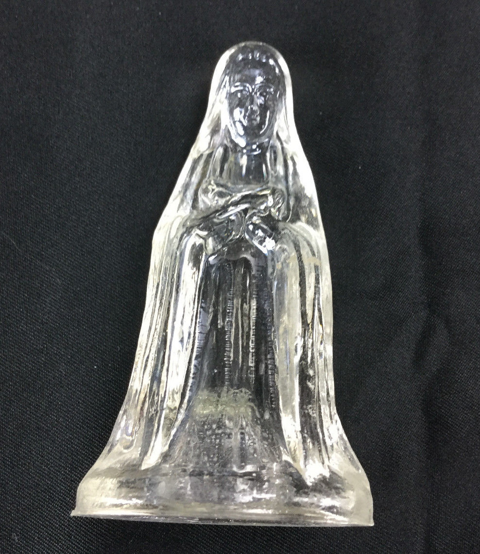 Vintage 6PC Glass Nativity Set Christmas Holiday Decorations