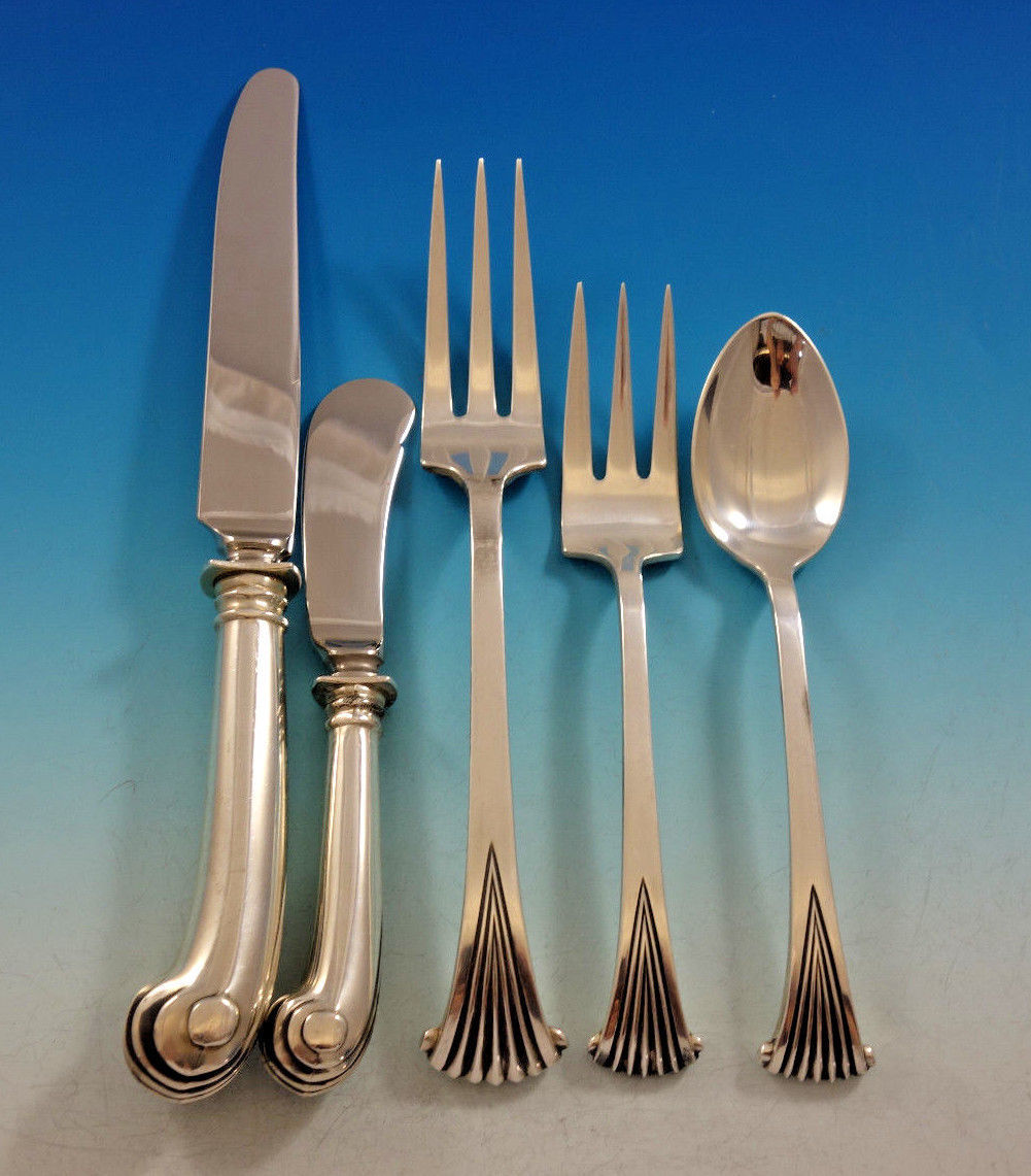 Onslow by Tuttle Sterling Silver Flatware Service for 12 Set 60 Pieces