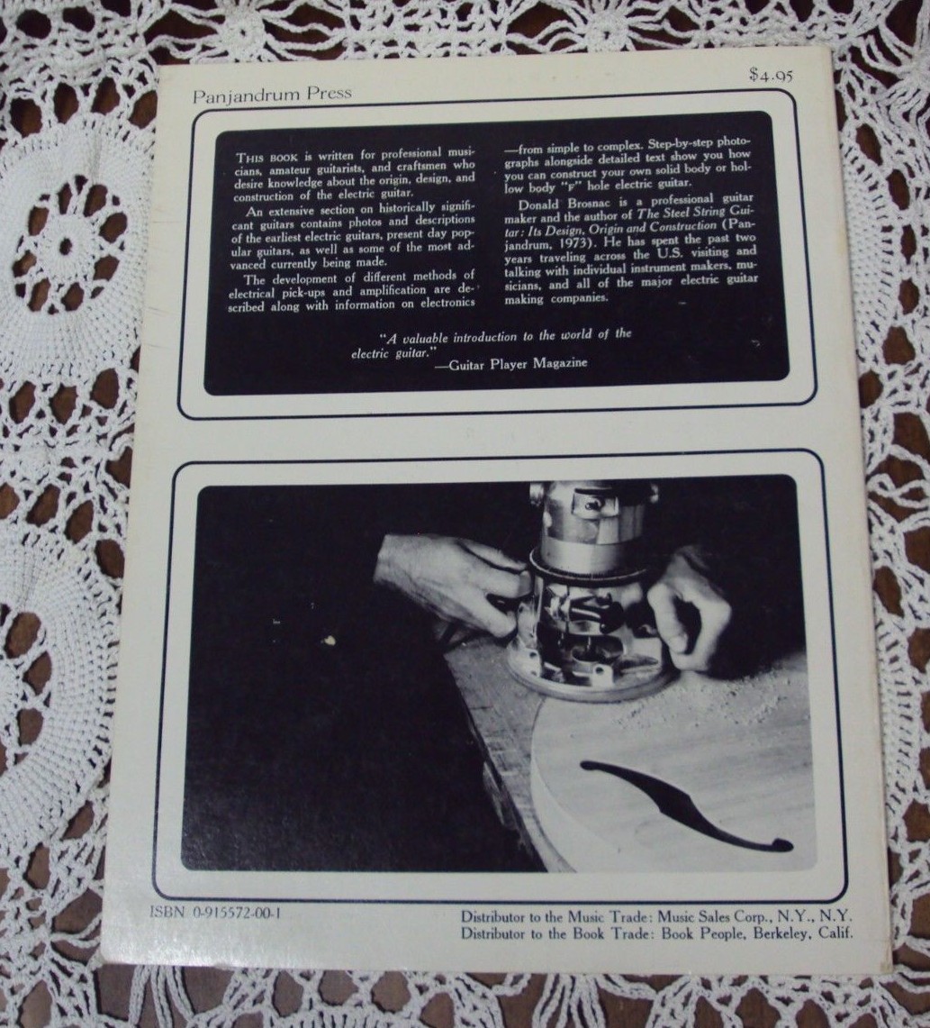 THE ELECTRIC GUITAR It's History & Construction ~ Donald Brosnac ~ 1976 3rd PB
