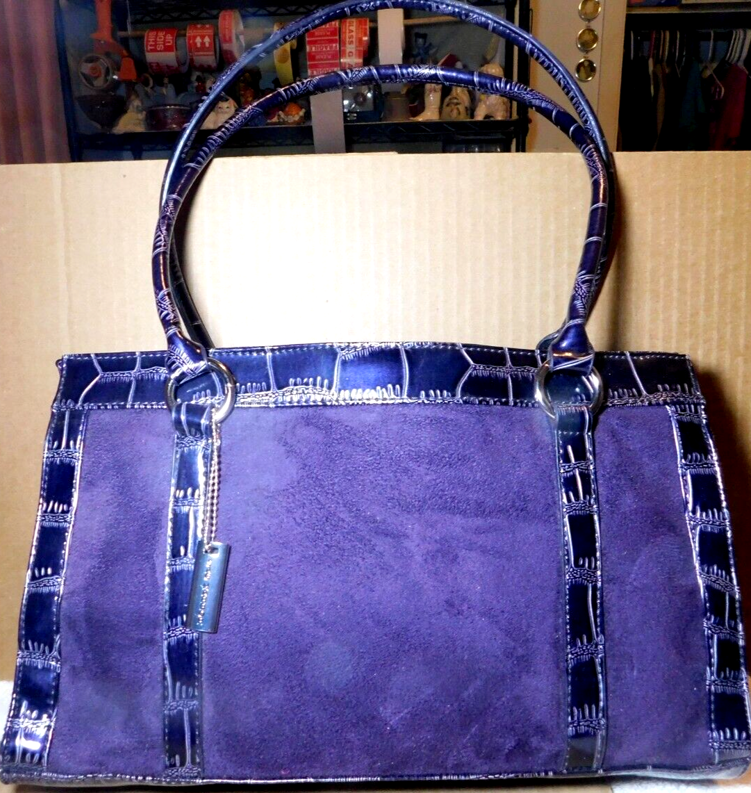 Purple patent leather purse cheap
