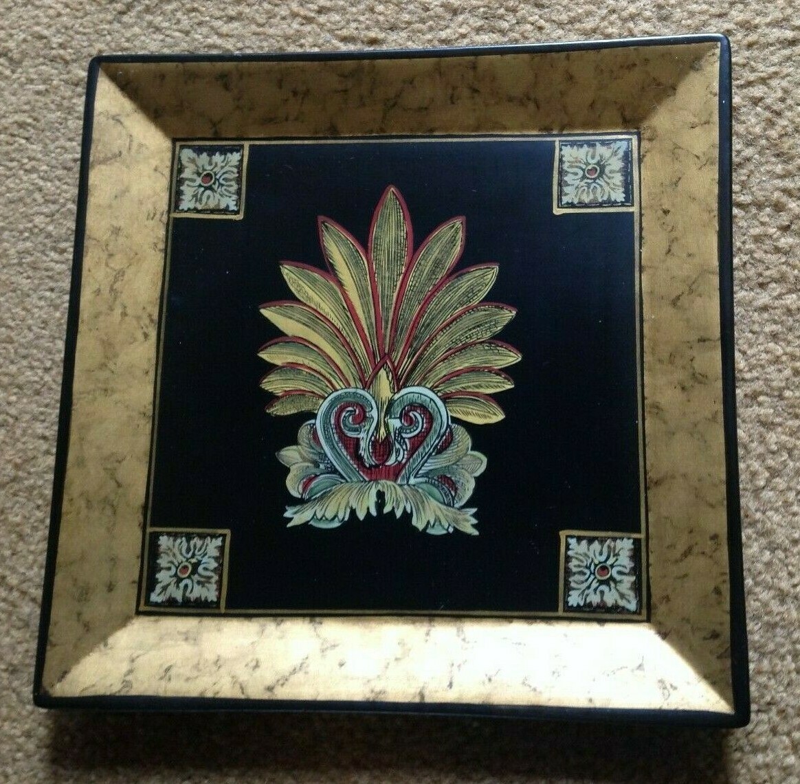 Set of 3 Square Decorative Plates by CNI Design