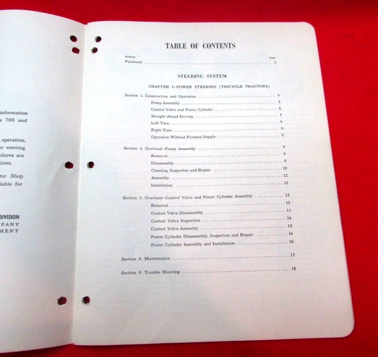 Ford Tractor Shop Manual Supplement, Power Steering