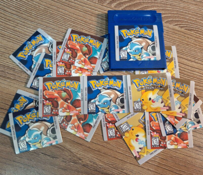 Pokemon Game Boy Replacement Labels for Gen 1 Games, Your Choice or CUSTOM