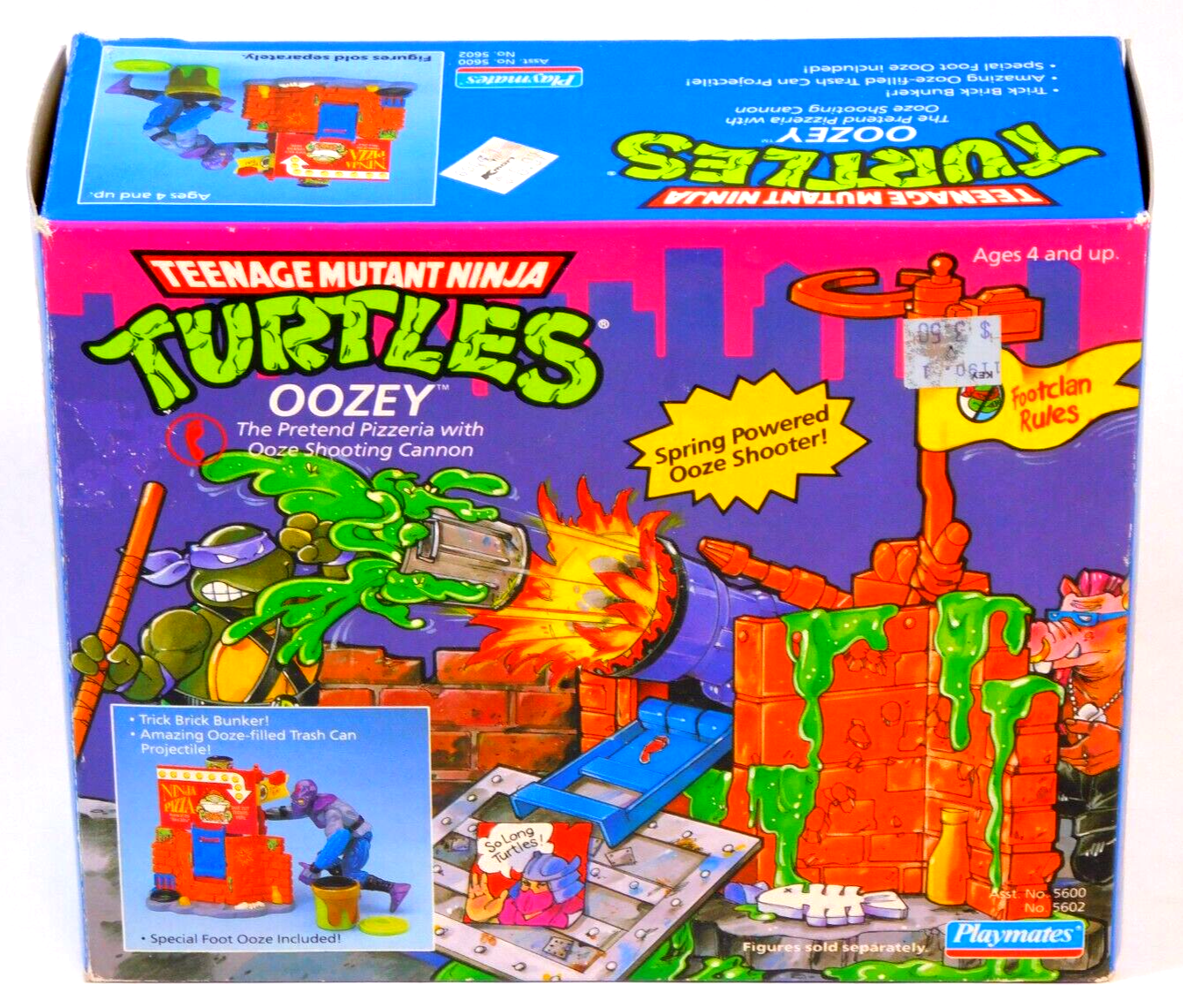 TEENAGE MUTANT NINJA TURTLES OOZEY VINTAGE 1990 NEW INSIDE