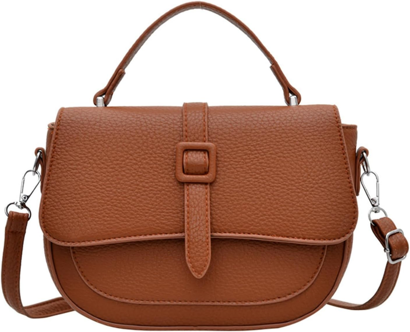 Crossbody Bags Women Small Saddle Purse Vegan Leather Top Handle Shoulder Handba
