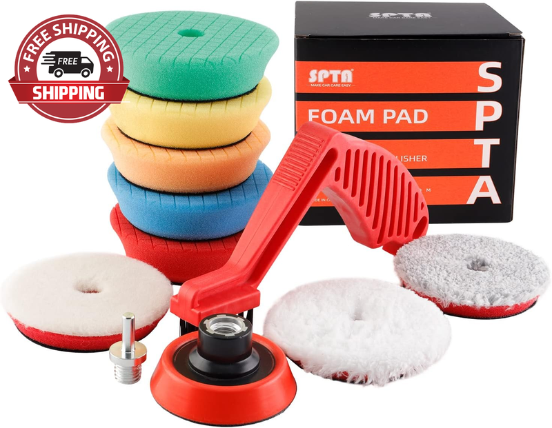 Drill Polishing Kit, 11Pcs 3-Inch Buffing Polishing Pads, Car Foam Drill Buffing