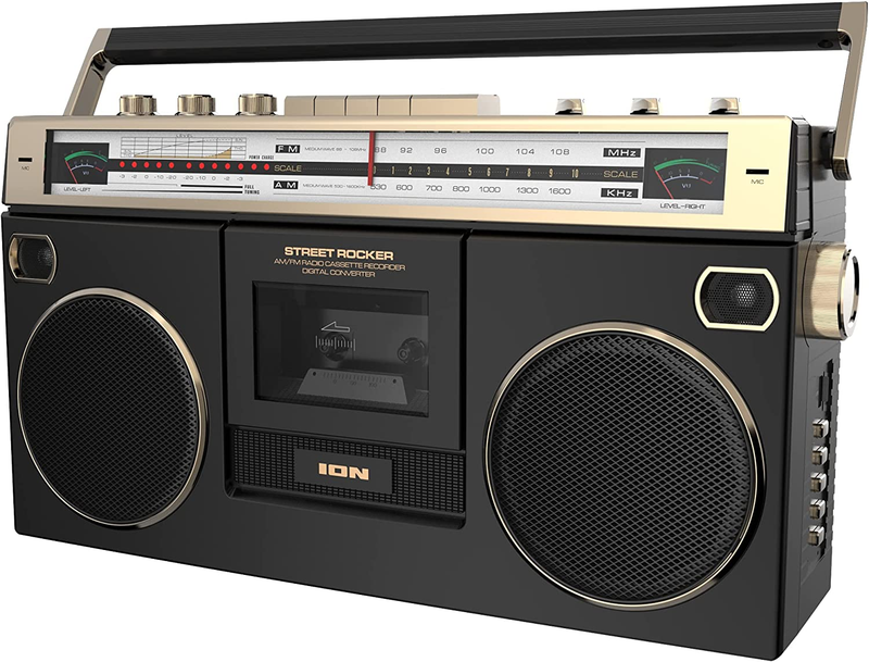 1980S-Style Portable Bluetooth Boombox AM/FM Radio Cassette Player