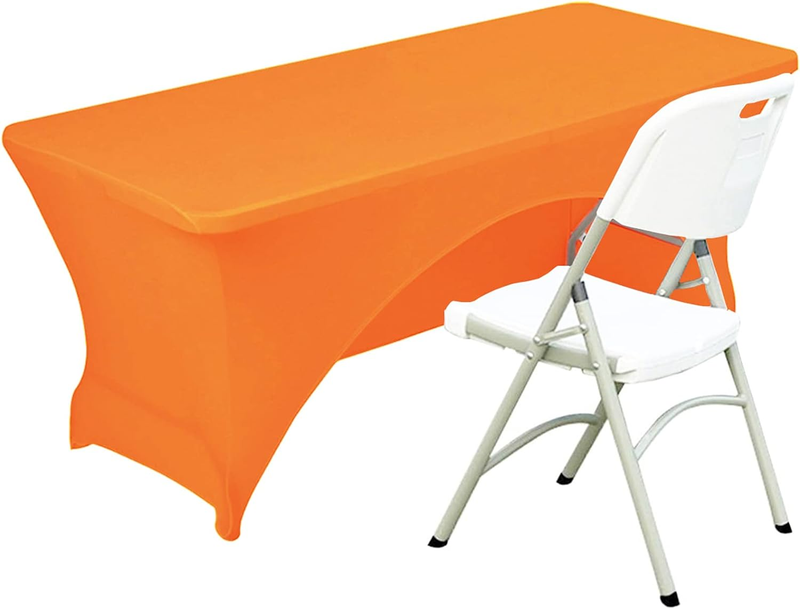 4 Ft. Fitted Polyester Tablecloth Stretch Table Cover Table