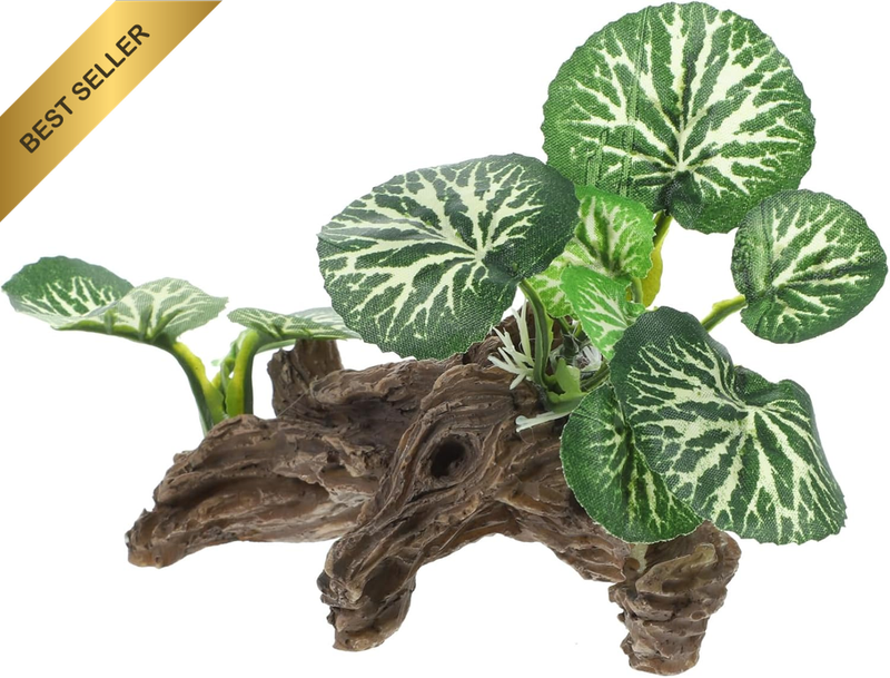Reptile Tank Plant Decoration 4.72 Inch Lifelike Fake Terrarium Plants Aquarium