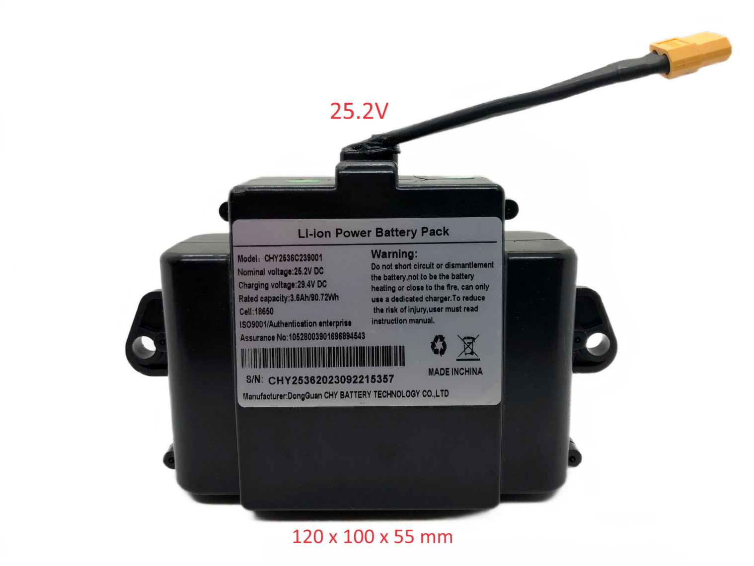 CHY Jetson Rogue Hoverboard Battery 25.2v / MAXOAK Jetson CHY Jetson Rogue Hoverboard Battery 25.2v / MAXOAK Jetson