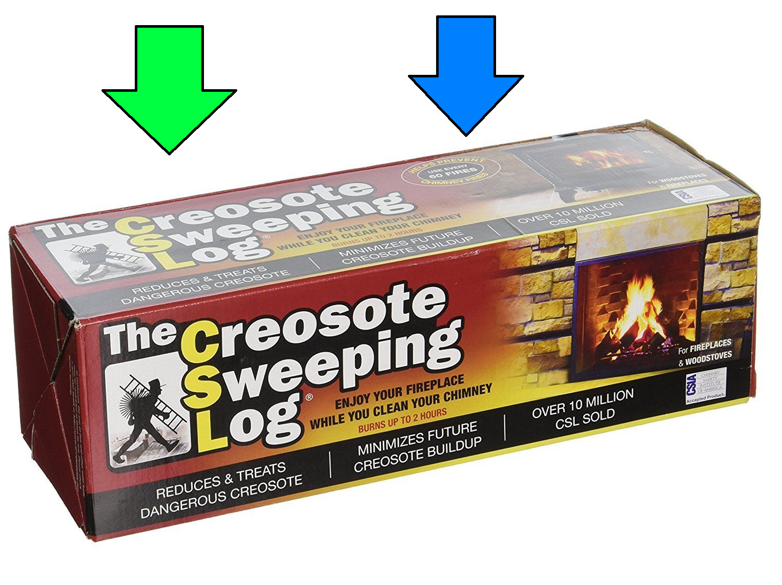 10 Off on CSL CREOSOTE SWEEPING LOG 2hr Burn Treats Cleans Buildup