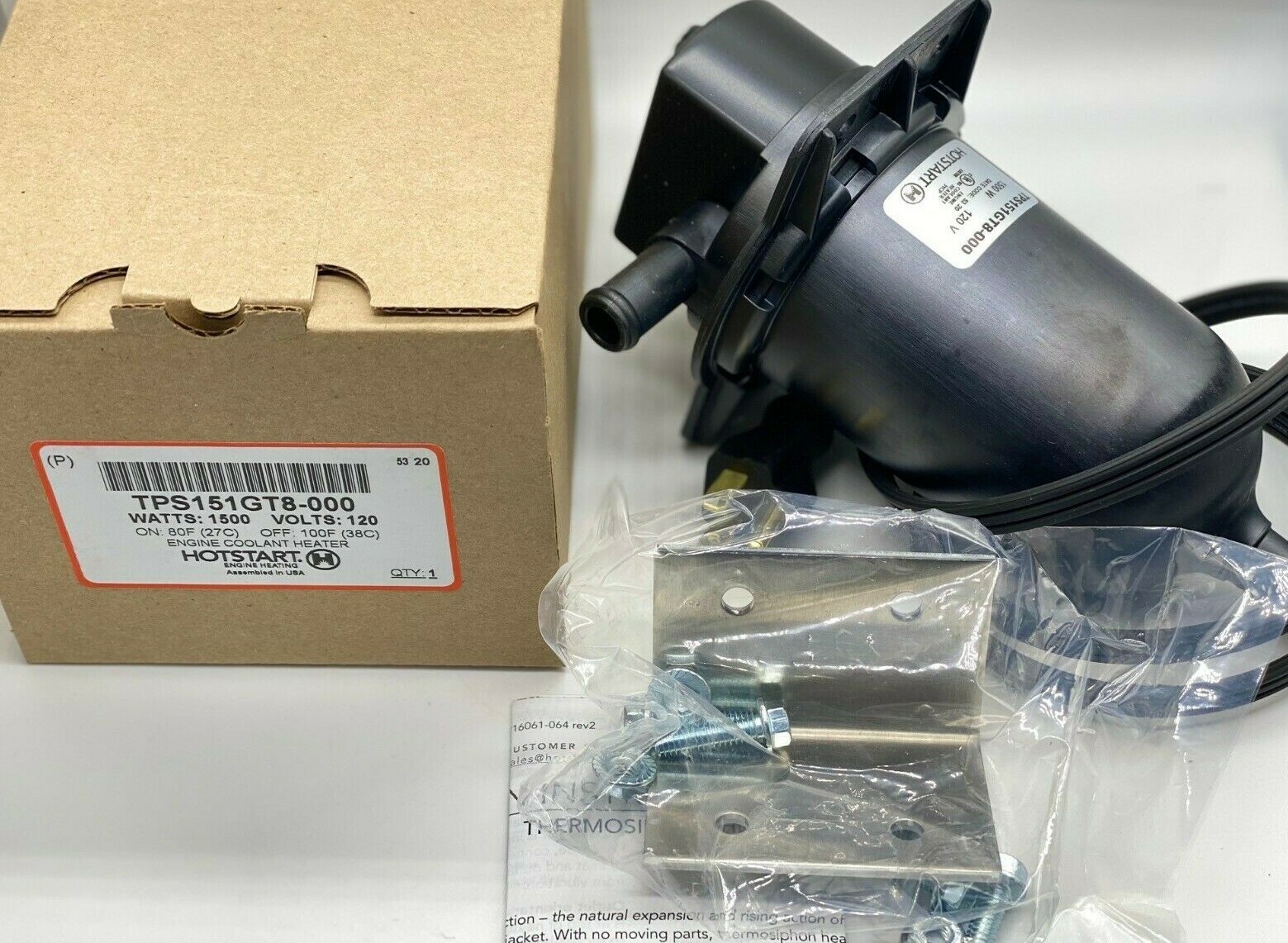 Hotstart Block Heater TPS151GT8000 1500 W 120 V 80100 F eBay