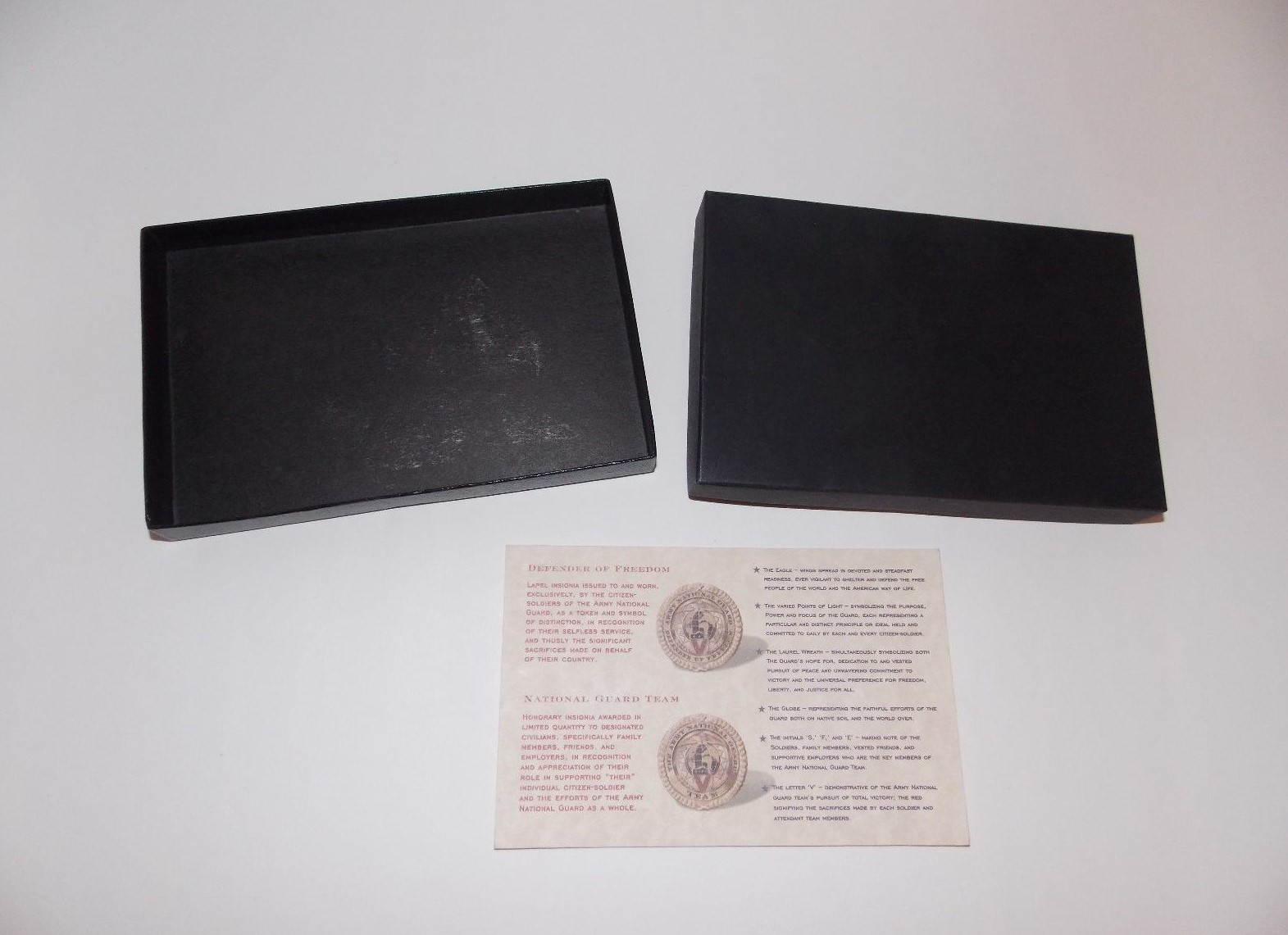 American Soldier Defender of Freedom Lapel Pins w/ Box