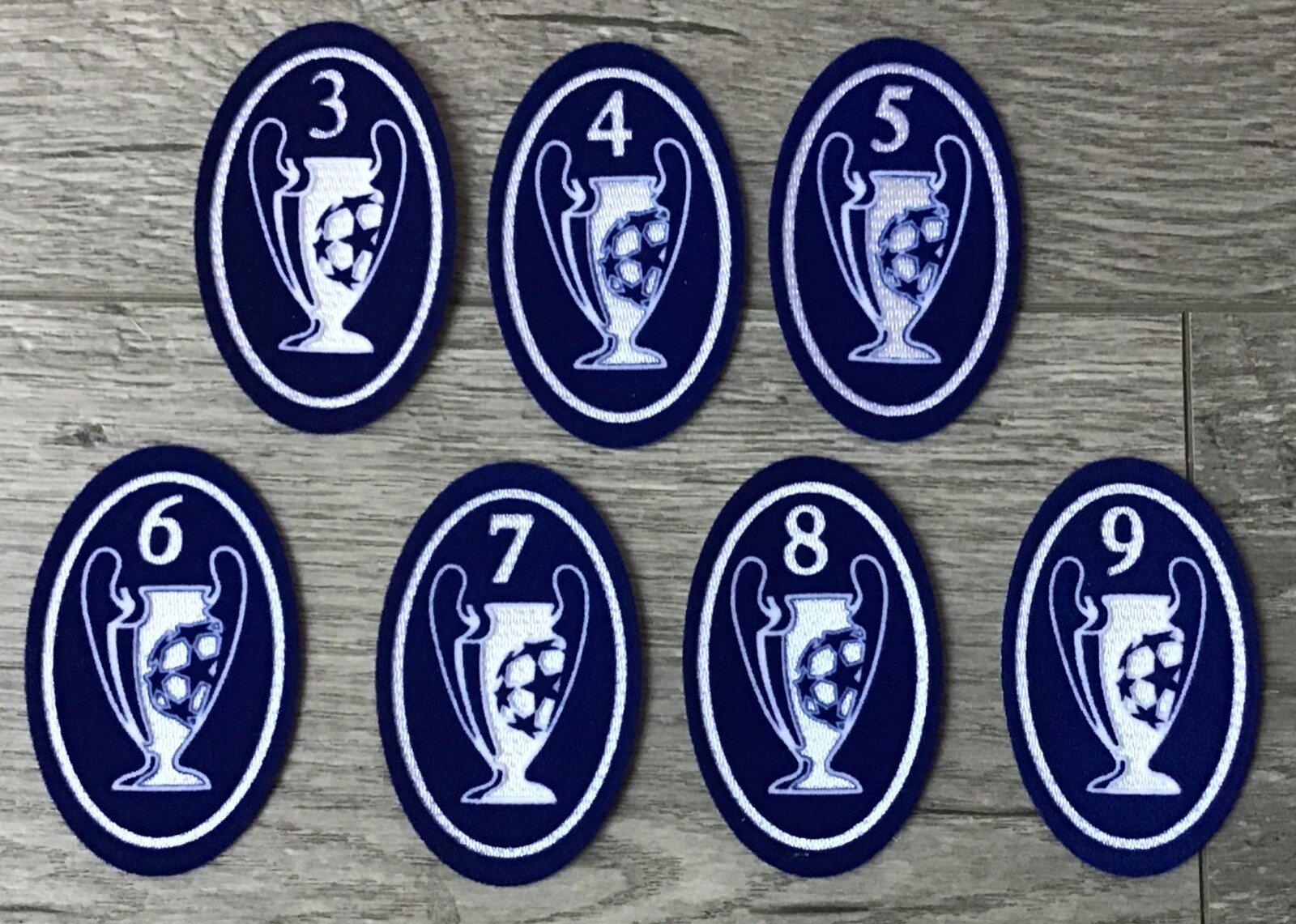 TOPPA LEXTRA UEFA CHAMPIONS LEAGUE PATCH TROPHY 3 4 5 6 7 8