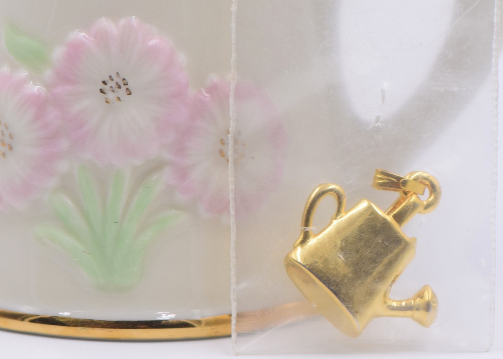 First Issue Lenox Sunshine And Sprinkles Watering Can Trinket Box W Gold Charm