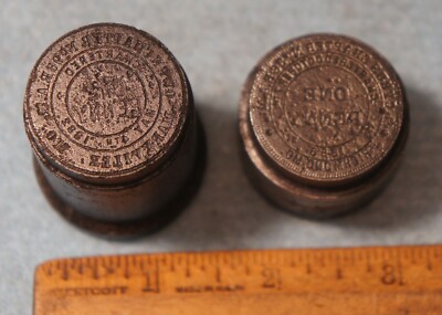 2 Antique Missouri RAM MASONIC PENNY Steel Stamping Dies *AS IS * TP146 MO