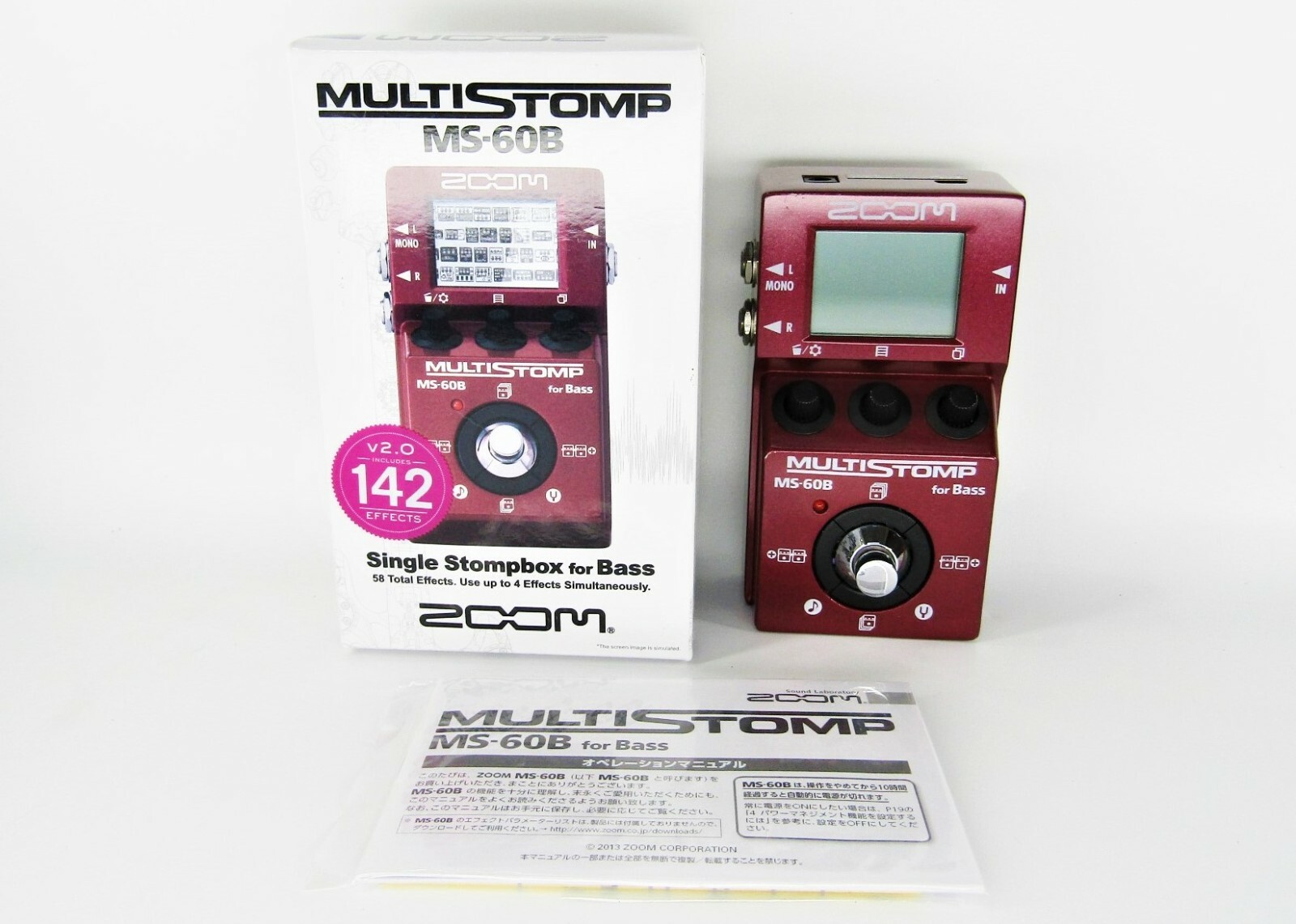 Zoom MS-60B Multi-Stomp Effects Pedal for Bass Guitar with
