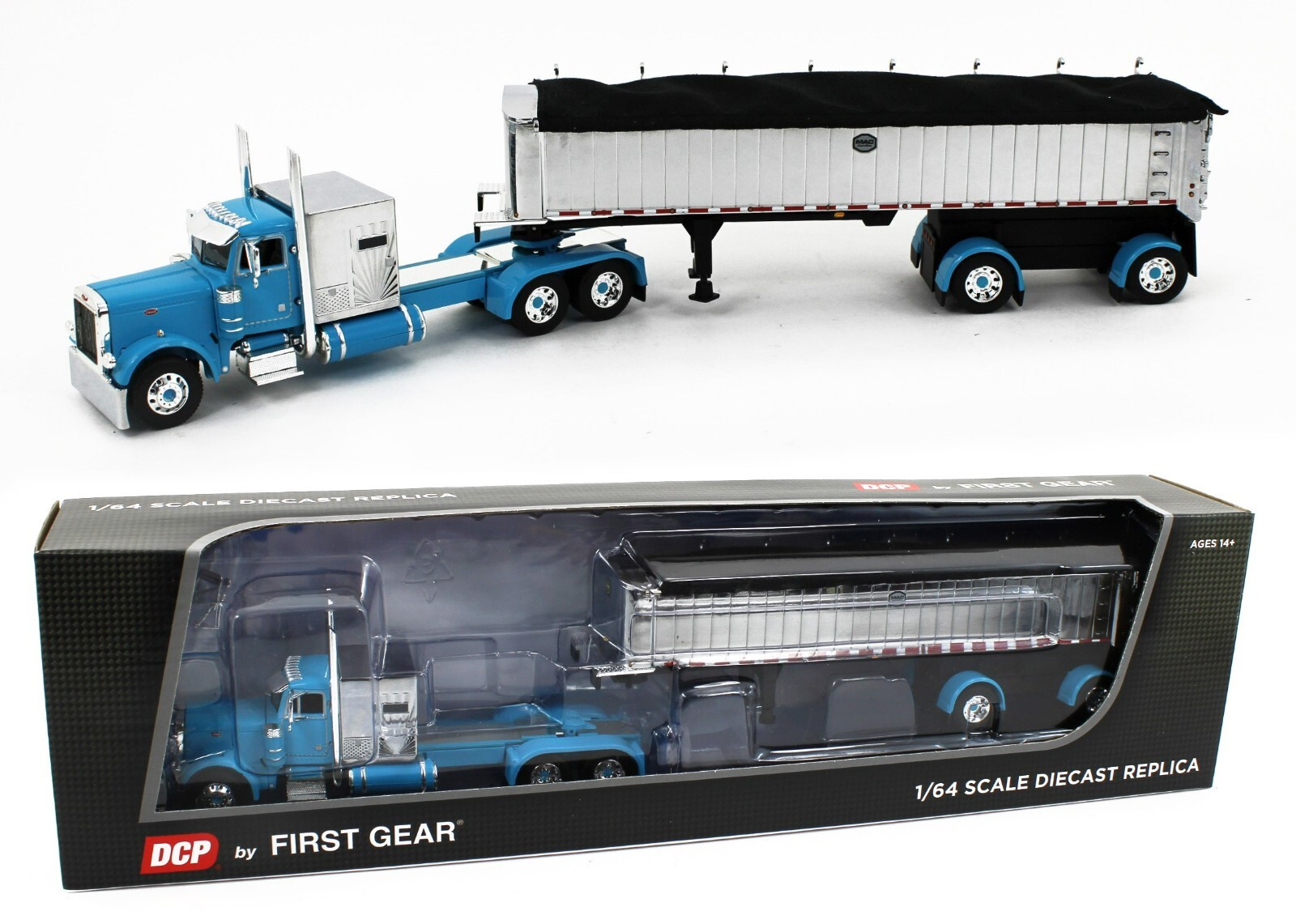 DCP 1:64 *CYAN BLUE* Peterbilt 379 Mercury Sleeper & MAC