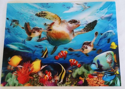 Howard Robinson 3D Art ''Large Turtle'' by Imprint 15'x11' Follows You Every Angle