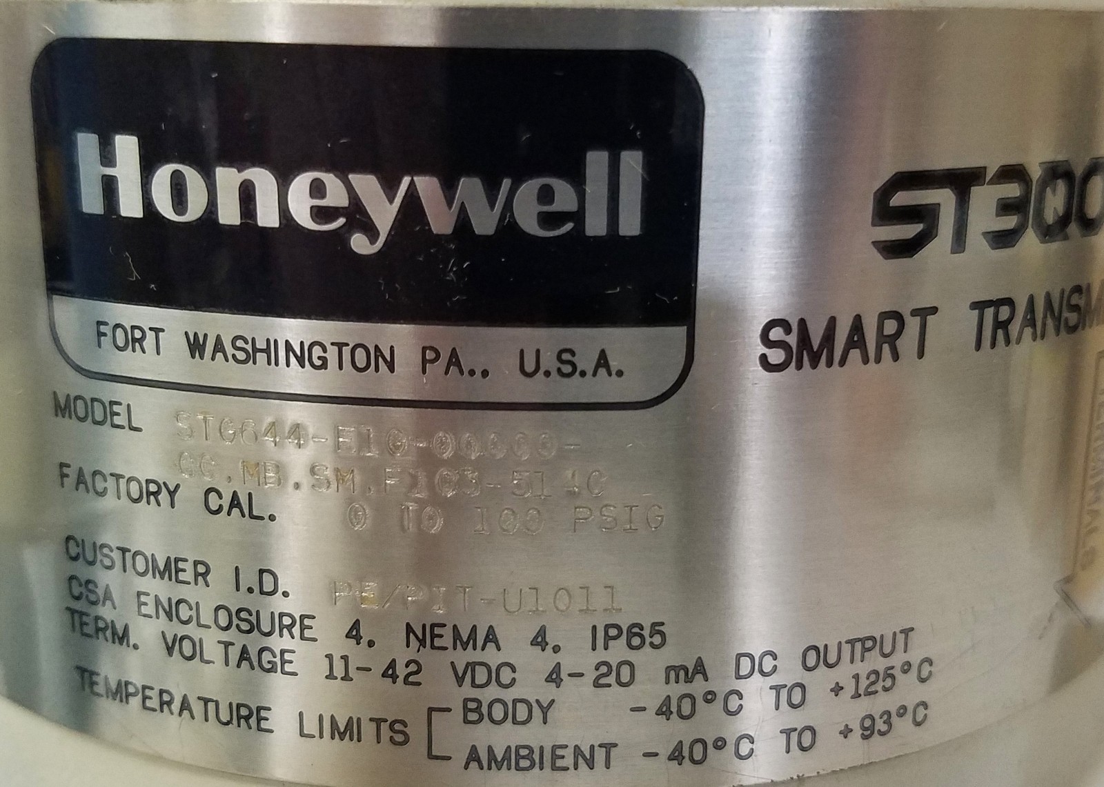 Honeywell ST3000 Pressure Transmitter STG644-E1G-00000 New In Box