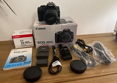 Canon EOS 400D Camera (012575CN) & Charger, Batteries - Boxed & Working.
