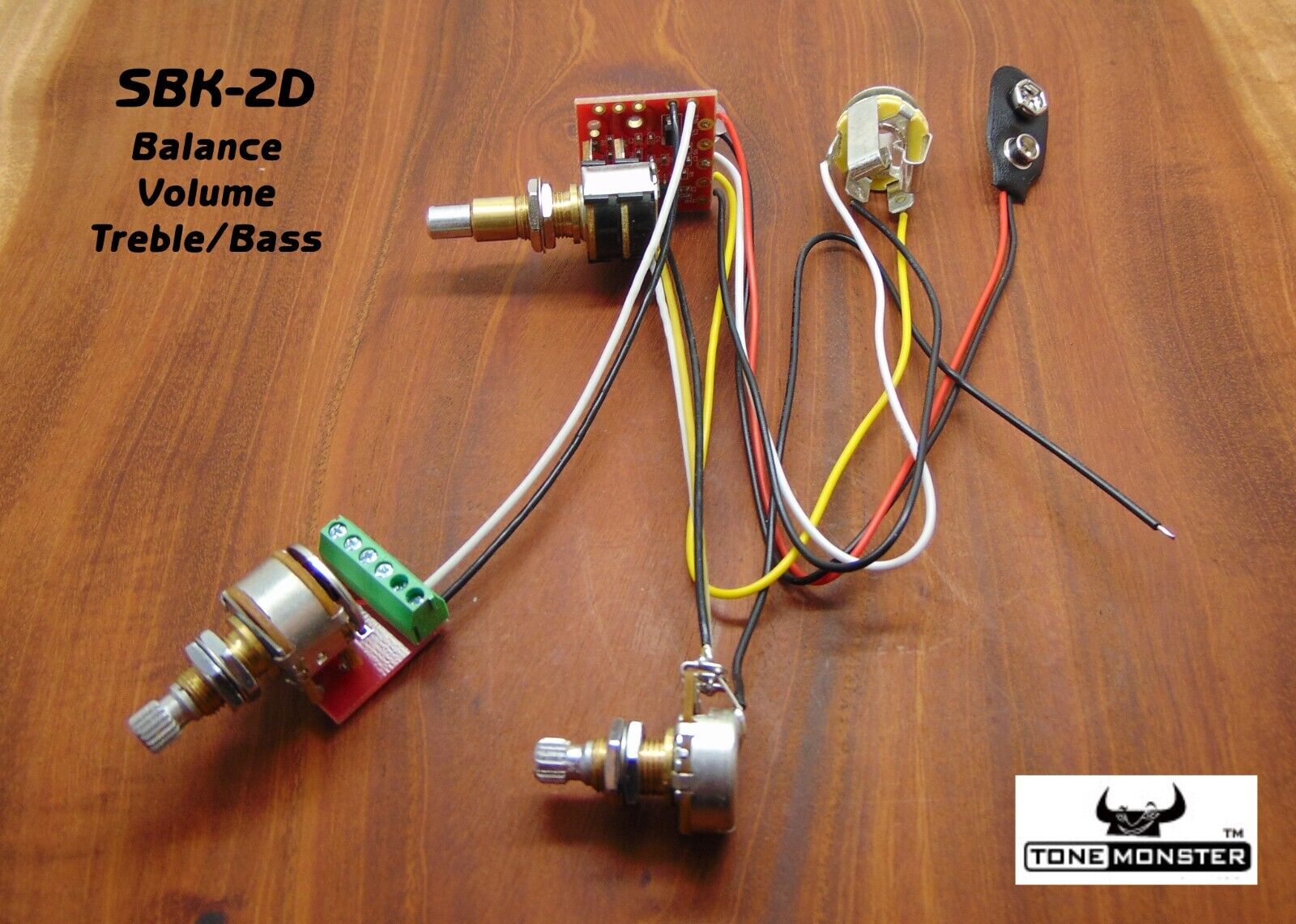 TONE MONSTER SBK-2D Bass Guitar Preamp +/-12dB 9-18V Balance TONE MONSTER SBK-2D Bass Guitar Preamp +/-12dB 9-18V Balance