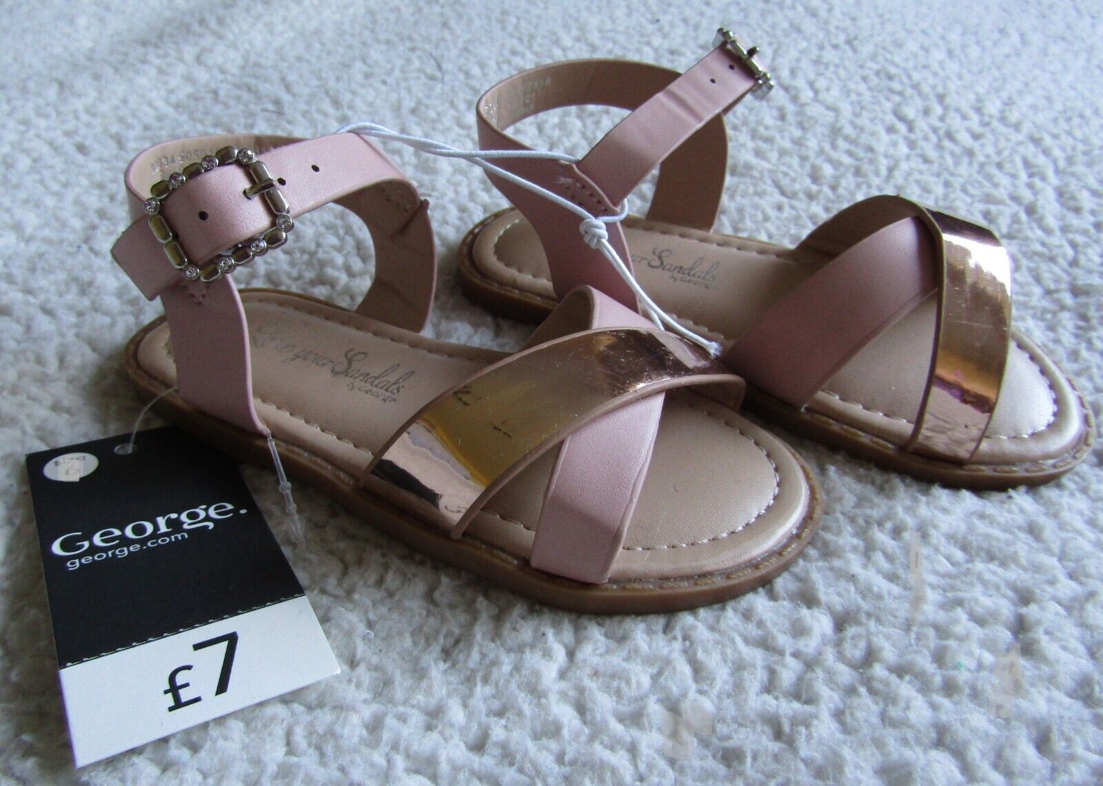 Rose gold pink sandals best sale