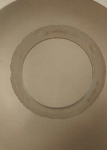 Pair Vintage Frosted Glass Lamp Shade White Leaf