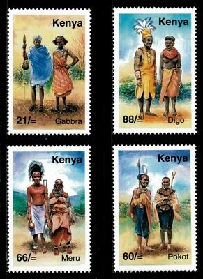 Kenya 2005 - Native African Clothing Styles - Set of 4v - Sc 785-88 - MNH