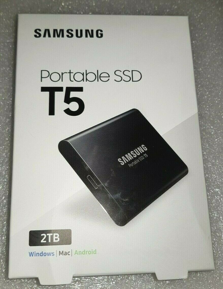 Samsung Festplatte Portable SSD T5, 2TB SSD - Aluminium-Gehäuse, Deep Black
