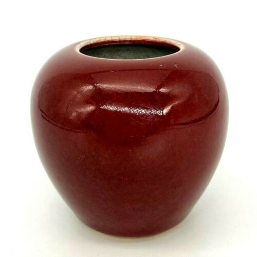 CHINESE OXBLOOD GLAZE PORCELAIN BRUSH POT WATER BOWL CHINA ASIAN COLLECTION