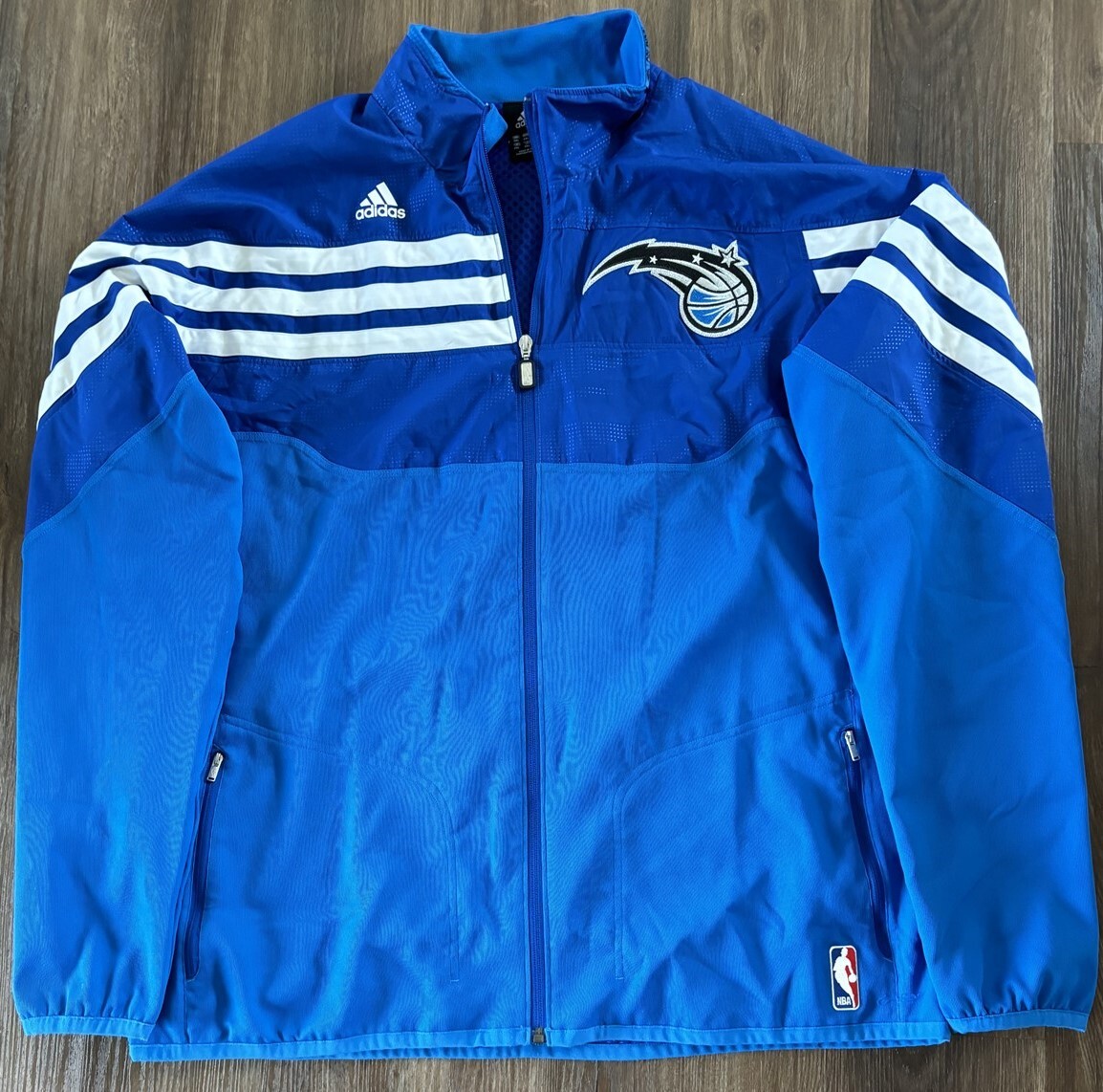【希少】NBAオーランドマジック バスケ adidas トラックジャケット2XL Adidas NBA Orlando Magic Blue Warm Up Jacket Size 2XL NWTs