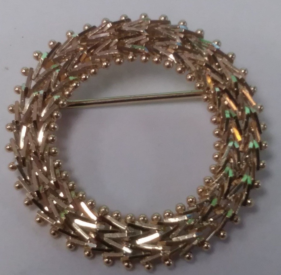 14KT YELLOW GOLD CIRCLE PIN 3.2 GRAMS