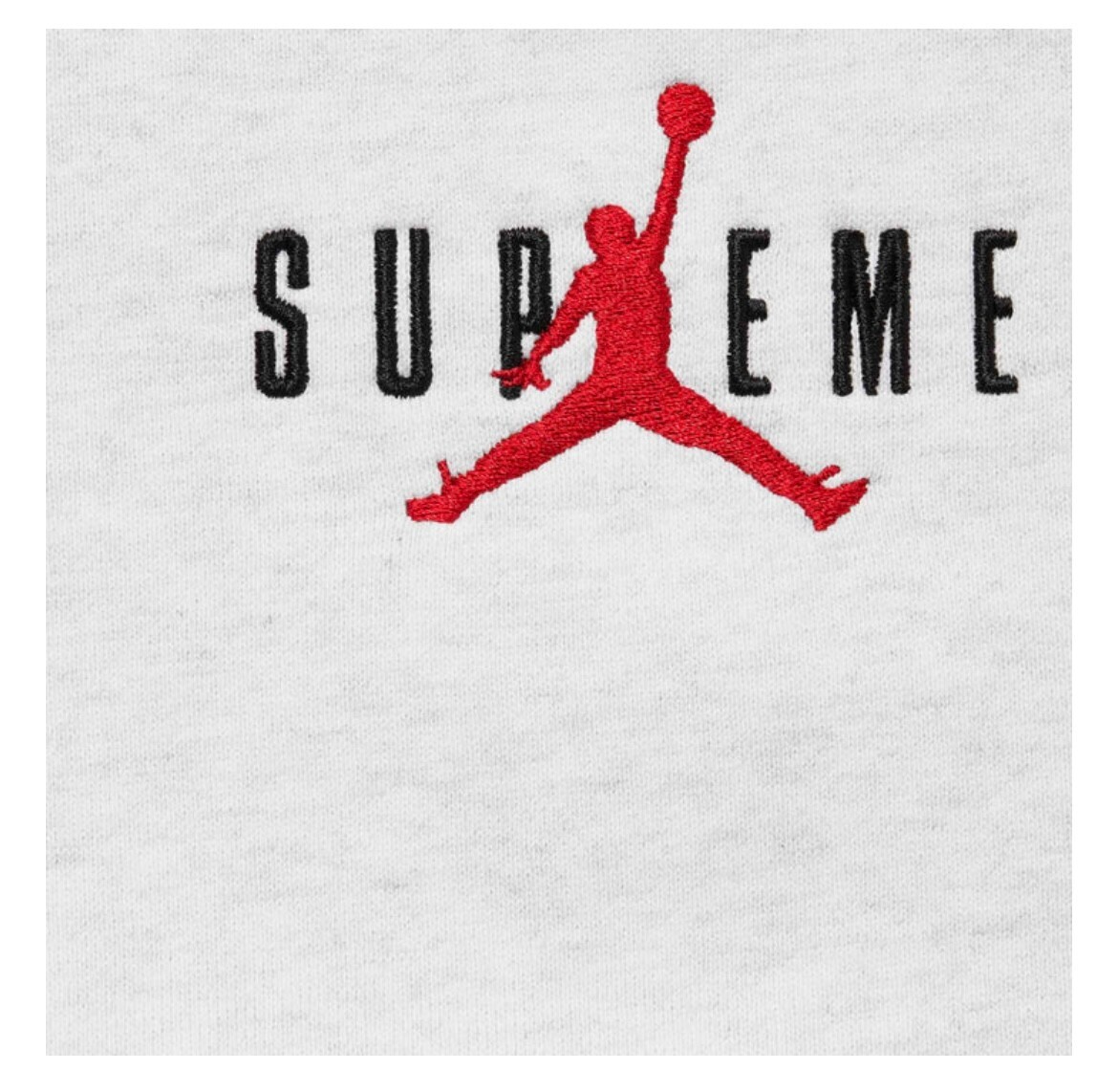 Pre-owned Supreme Jordan Hooded Sweatshirt Ash Grey Xl In Hand In Gray
