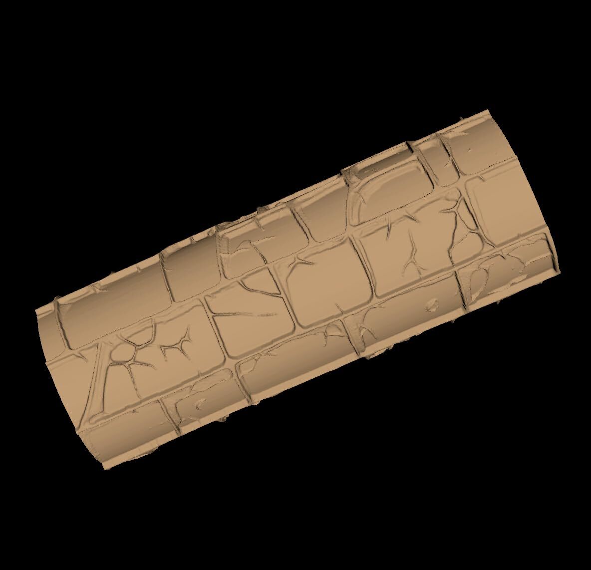 Cobblestone Clay Texture Roller 4 Inches art craft diorama STL Loot Factory Set2