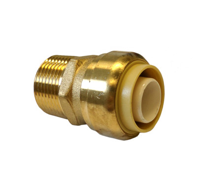 Libra Supply 1 inch, 1'' Push-Fit Brass Male Adapter, Push to Connect, 6 pcs