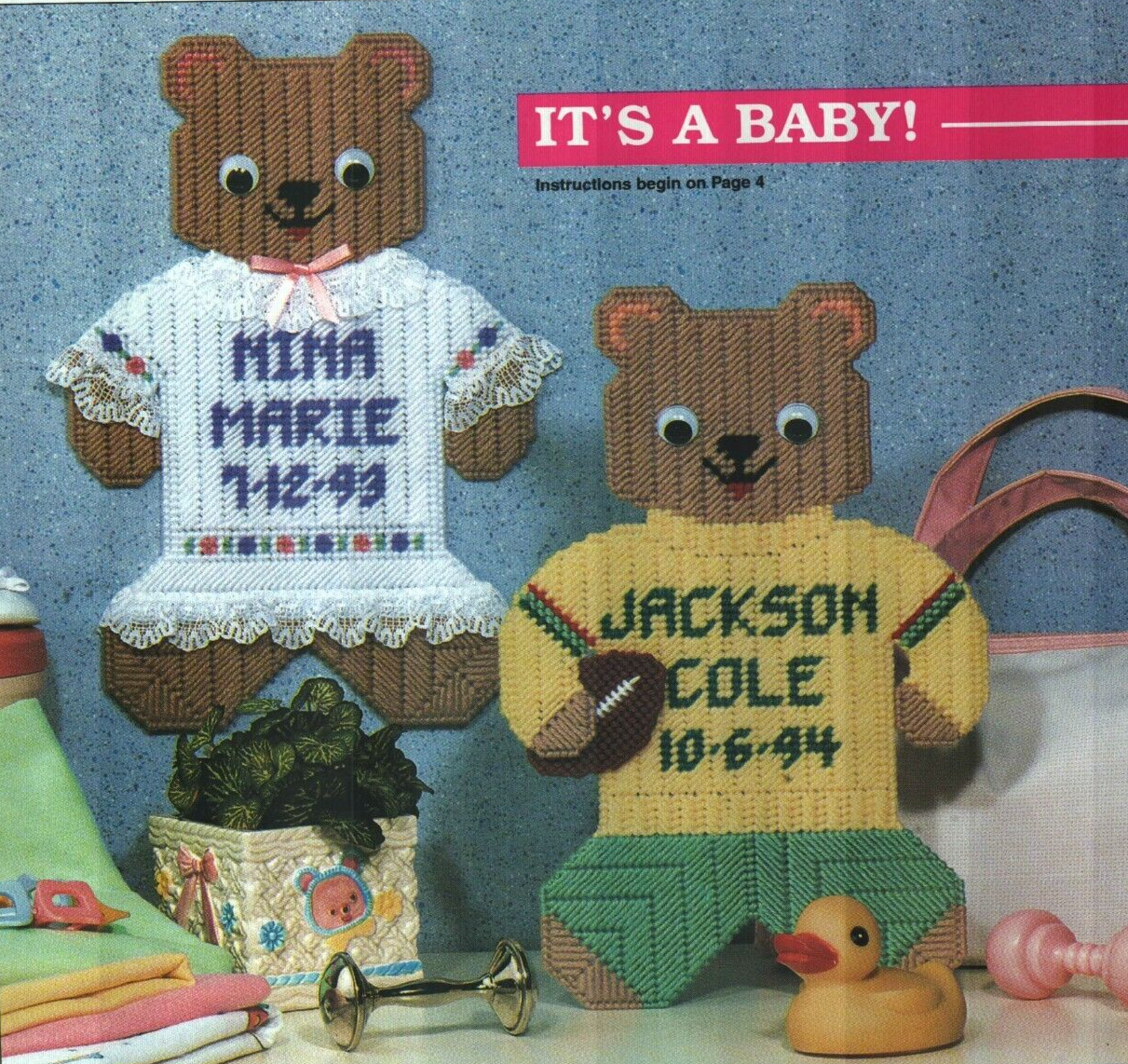 it-s-a-baby-bear-birth-announcements-plastic-canvas-pattern-instructions-ebay