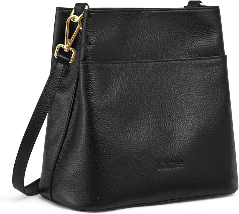 Leather Handbags for Women 2026, Soft Shoulder Tote Crossbody Purses Bucket Bags with 2 Detachable Straps