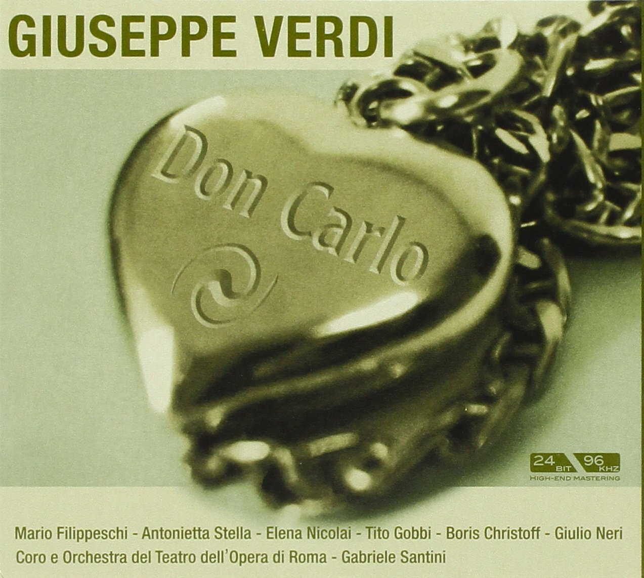 Giuseppe Verdi Don Carlo Oper 4 Akten 3 CD Historische Gesamtaufnahme Rom 1954