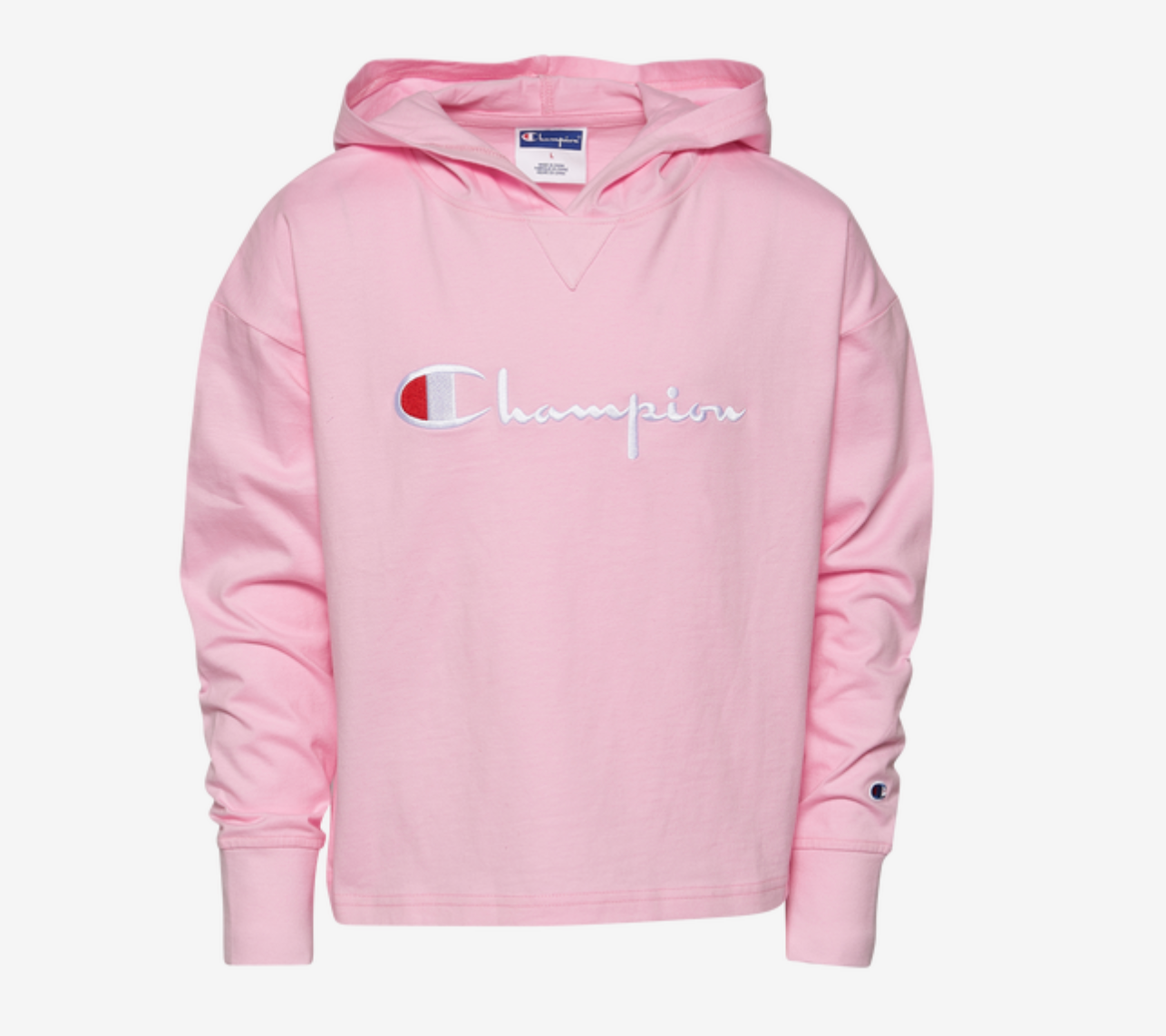 Champion HERITAGE girls pink Long sleeve embroidered cotton