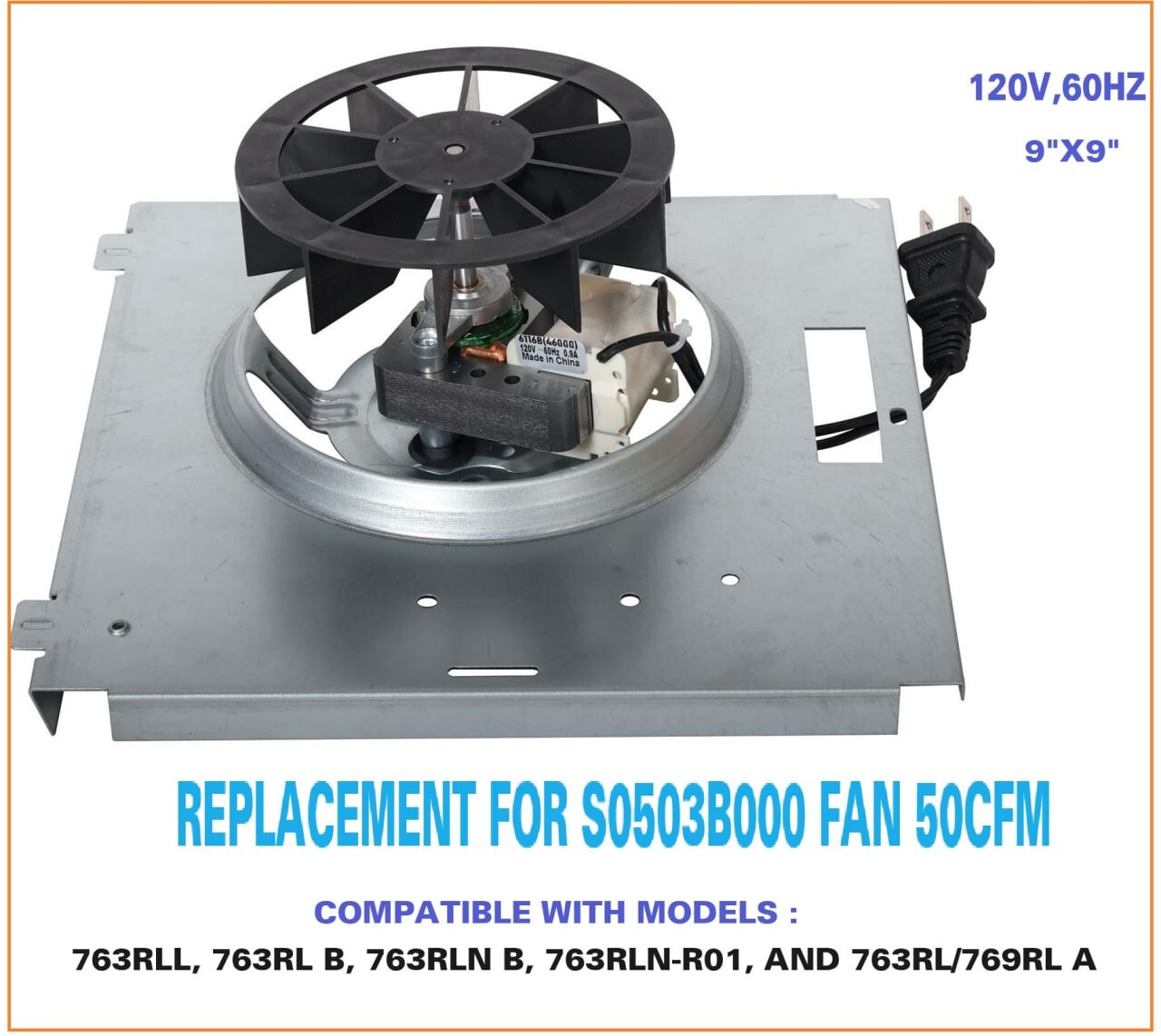 Bathroom Fan Motor Housing Kit For Broan-NuTone 663l/ 669l