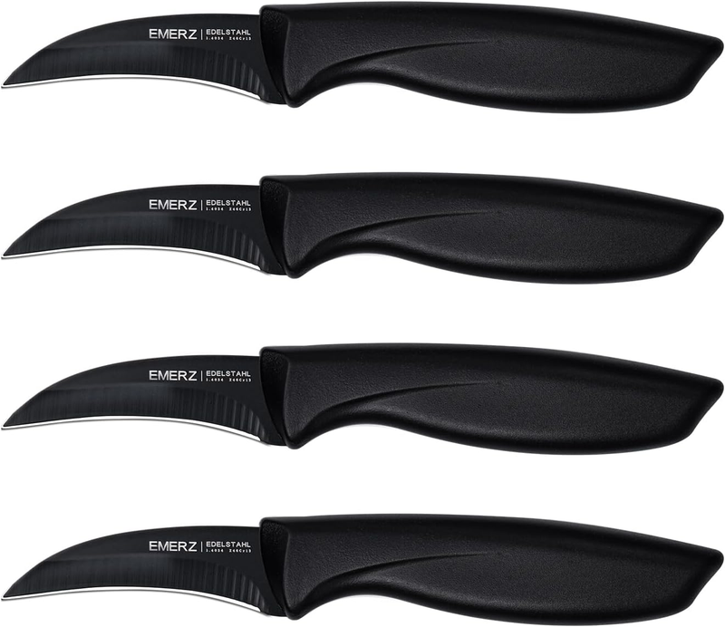 Bird Beak Paring Knife Set 4Pcs,Ergonomic Handle for Peeling and Carving.