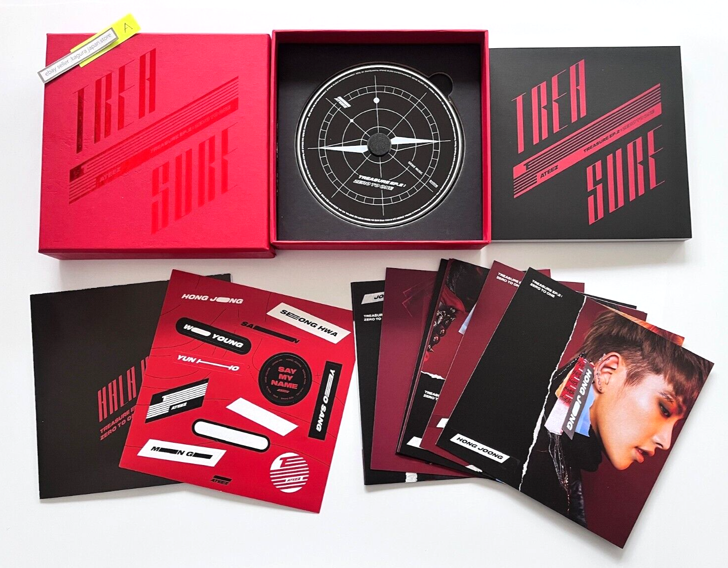 ATEEZ TREASURE EP.2 Zero To One CD + Postcards + Black